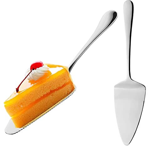 HBYMYDA 2 Pezzi Paletta Torta Cake Server in Acciaio Inossidabile Coltello per Torta con Bordo Seghettato Professionale Palette Torta in Acciaio Inox per Cucine, Ristoranti, Feste