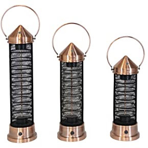 Kalos Copper Lantern Patio Heater (watts, 1500) - Single Rose Gold Heat Tube - Comes with a handy handle