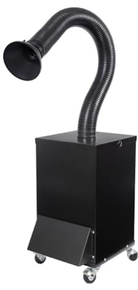 Extract-All Fume Extractor with 3 Stage Filtration Salon Pure Air Revolution -Smoke & Dust Extraction System- Heavy Chemical Smell Remover- Air Purifier for Nail Salon (SPA-REV, Black)