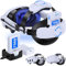 MQ Series Elite Strap für Meta Quest 3S/3/Quest 2, Verstellbares VR Head Strap mit Zwei Knöpfen, Herausnehmbarer 15000mAh Akku und Ladestation - Verlängert die Spielzeit für Oculus Headset Zubehör