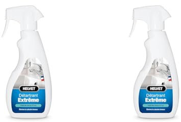 Détartrant Extrême Helvet 500 mL– Elimine le Calcaire Tenace de la Salle de Bains, des WC et de la Douche (Lot de 2)