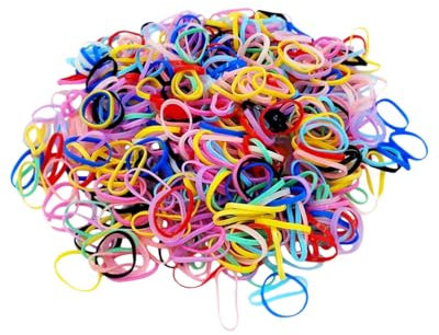 MYGLOAR 500 elastici colorati, Elastici di gomma, anelli di gomma larghi, Adatto per legare palloncini, in gomma per la casa, l'ufficio, La scuola, Colori misti(5 colori)