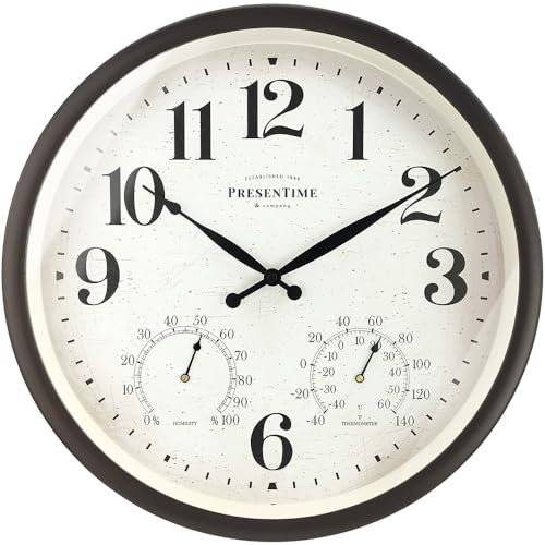 Presentime 16 Farmhouse in/Outdoor Clock