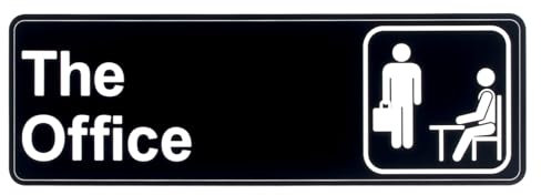 Placa acrílica autoadhesiva (22,5 x 7,5 x 0,2 cm) para puerta, buzón o pared, diseño en blanco y negro