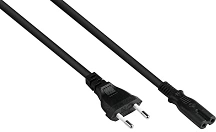 Bra anslutningar EURO-strömkabel – 2,5 m – eurokontakt typ C (rak) till C7/Euro 8-uttag (rak) – kopparledare – 0,75 mm² – strömkabel för TV, konsol, radio, strömförsörjning, rakapparat och mycket mer.