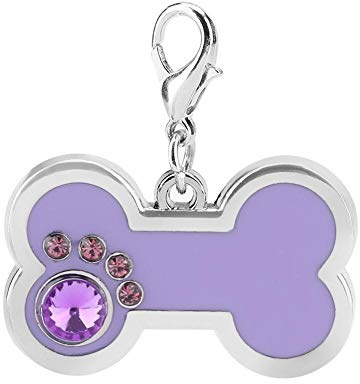 Husdjur ID Tag Dog Tag Personlig Pet ID Tag Pet Identification Tags Cat Tag Dog Tag Adress Tag för Dog Collar för Cat and Dog (Purple)