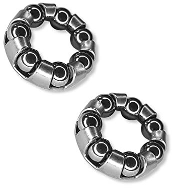 Cyclingcolors - Juego de 2 Rodamientos Cojinetes para Bicicleta de Montaña (Eje Delantero, 7 Bolas de 4,76 mm, Rueda de Bicicleta de Montaña y Ciudad, Vintage, BMX