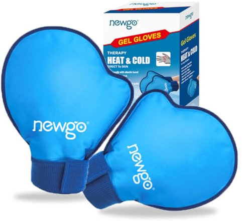 NEWGO Kühlhandschuhe Chemotherapie 2 stück, Gel Handschuhe Kühlpads Kalt Warm Kompresse für Handgelenk, Hand, Finger Chemo und Rheuma Kühlhandschuhe, 1.28 kg / 2 stück