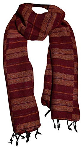 Scarf av ull XXL ullsjal stola pläd överkast för män och kvinnor, röd, 200 x 85 cm