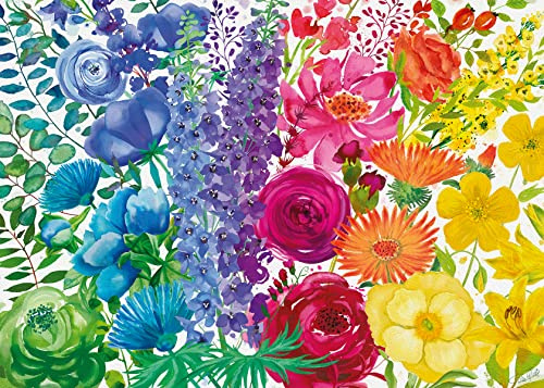 Ravensburger Floral Rainbow 300 Pieces Jigsaw Puzzles for Adults and Kids Age 9 Years Up - Large Format - 2024 Edition