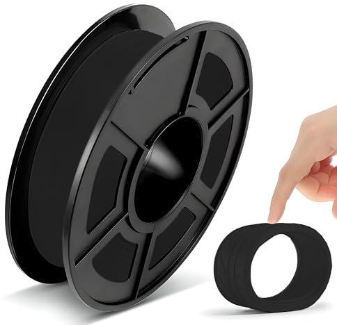 Retoo PLA Filament 1.75mm, 3D Drucker Filament ABS Plus, 200 g Spool, 68 m, Schwarz, Druckmaterialien Spool für 3D-Drucker und 3D-Stifte, ABS Filament-3D-Druckmaterialien für Printer, Stift