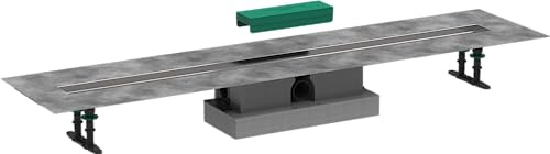 hansgrohe uBox universal - set per canalina di scarico doccia (corpo di base + set di installazione), adatto per hansgrohe RainDrain Rock e RainDrain Match di 1200 mm con installazione standard