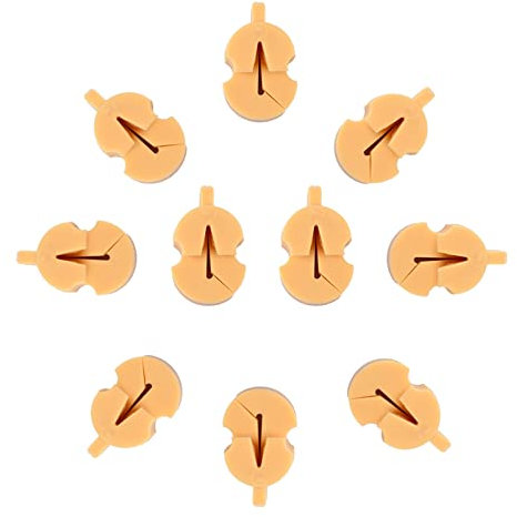 Streichinstrumente Teile 10 Stück Gummi Violin Mute Fiddle Silencer Violin Practice Mute Fiddle Silencer Lautstärkeregler Gelbe Dämpfer Für Violine/Geige