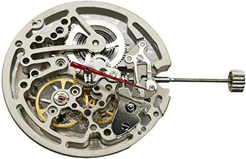 Kliplinc ihåligt mekaniskt automatiskt skelett-urverk för TY2809 klockreparationsverktyg för klockmakarverktyg, silver