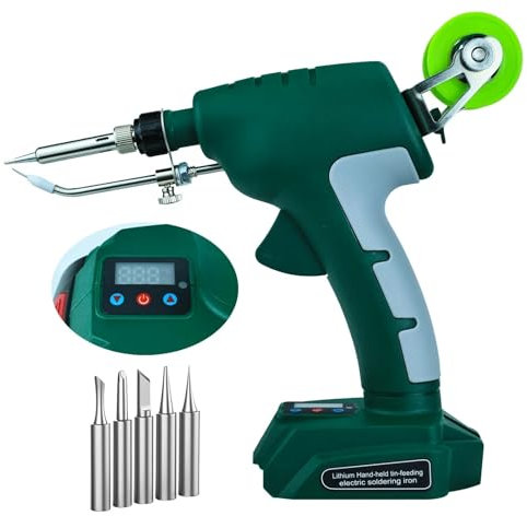 soldering iron Pistola de soldadura eléctrica de 75 W, kit de soldador inalámbrico, herramientas de soldadura rápida for Dewalt/Milwaukee/Makita/Bosch, batería de iones de litio de 18-20 V (sin inclui