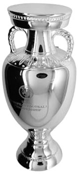 UEFA AmBallCom | Euro 2024 Deutschland Replic Trophäe | Verschiedene Größen | Geschenkverpackung | 3D | Zamak | Geschenk für den Fußballfan (100mm)