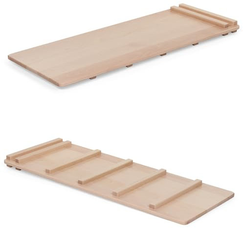 babybay Kletterleiter Littlefoot 2-in-1 für Lernturm und Kletterdreieck, ungestörter Kletterspaß durch massives Buchenholz, abgerundete Kanten, flexibel kombinierbar, Natur lackiert