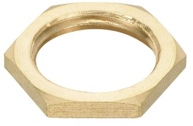 QUARKZMAN Écrou de Blocage Hexagonal pour Raccord de Tuyau G3/8, Filetage Femelle, Fixation Rapide, Écrou Mince pour Plomberie, en Laiton, 1 Pièce