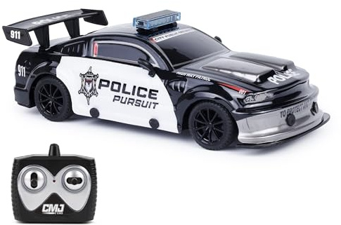 CMJ RC Cars Road Rebel Police Pursuit 1:24 Scale Remote Control Toy Car, Thrilling Fun for Kids and Adults