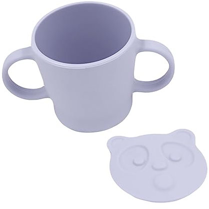 BESTonZON 1 Pc Tasse D'apprentissage Pour Bébé Tasse D'apprentissage Avec Anses Tasses Pour Gobelet En Silicone Pour Bébé Gobelet Ouvert Avec Anse Pour Gel De Silice Violet