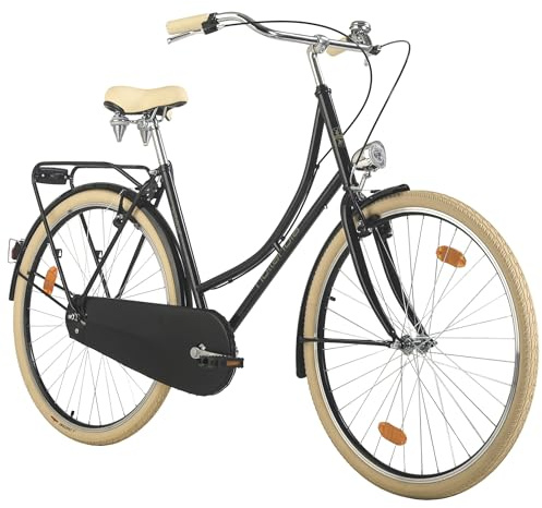 HOLLANDIA Hollandrad Damen 28 Original Singlespeed RH 54 cm (Schwarz)