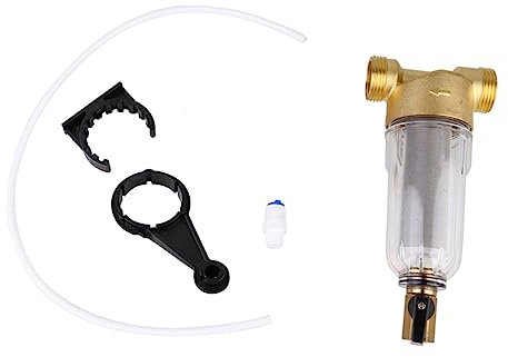 ifundom Filtre à Sédiments Pour Eau Domestique Avec Tamis Acier Inoxydable Tartre Et Nettoyage Facile