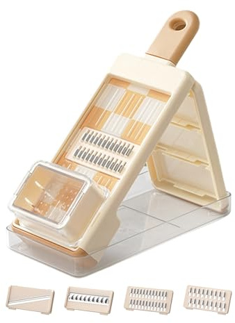 Tagliaverdure - Raspa Affettaverdure 4 In 1, Grattugia Regolabile, Affettatrice | Per Insalate, Verdure, Frutta, Cipolle, Aglio, In Cucina, Nella Gastronomia Domestica