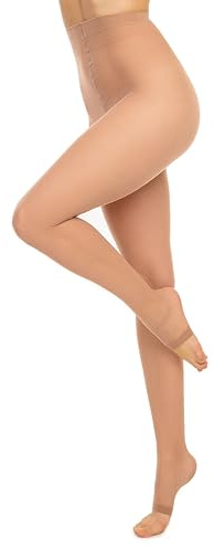 GLAMORY Toeless 20 Medias finas sin dedos Complexion M