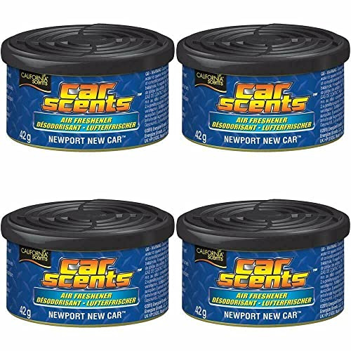 California Car Scents CCS-022 Air Freshener x4 Newport New Car Van Office Home