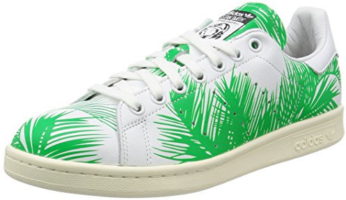adidas X Pharrell Williams PW Stan Smith BBC Palm Tree Sneaker S82071, Farbe:Weiß, Schuhgröße:37 1/3 EU