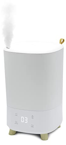 air&me SOLNAN, Humidificateur d'air ultrasonique, Jusqu'à 30m2, Timer intégré, Blanc, SOLN0001