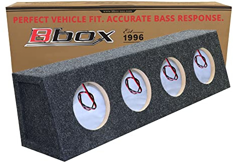 Bbox Pro Audio Tuned 4 voies 6.5 Enceintes de voiture en forme de coin – Boîtier de haut-parleur pour une excellente qualité sonore pour la maison et le véhicule – Bornes de haut-parleur à pousser et