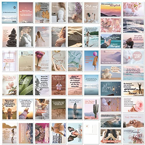 Inspiracles 52 Postkarten, Kartenset mit Sprüchen für Motivation, Freundschaft, Liebe, Humor, Mut machen mit kreativen Motiven und Fotos, gute Laune Geschenke