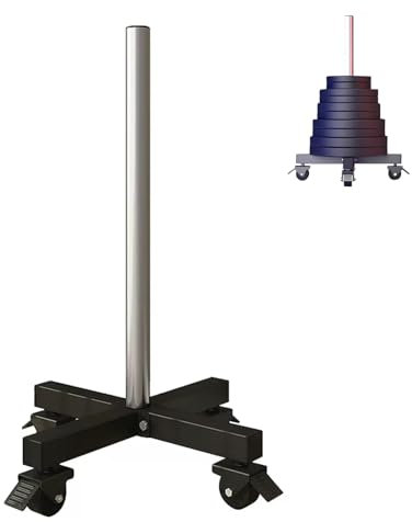 ZAQYCM Support pour Poids/haltère Musculation Disque, Plancher Olympique De Support De Poids De 50mm, Support De Plaque De Pare-Chocs De Gymnase De Forme Physique Commerciale sur Roues, Charge 300KG
