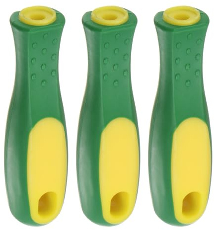 källkarta 3 stycken filhandtag plast 10 cm (4,33 tum) runda hål ergonomiska handtag för 20 cm runda, triangulära och fyrkantiga metallfilar