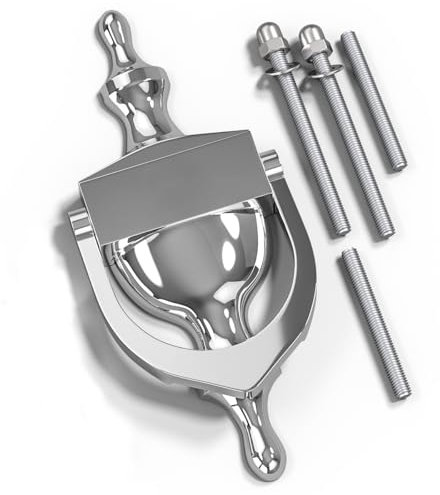 Bwintech 1 Pcs poliertes Chrom Zinklegierung Türklopfer, klassische viktorianische Urne Türklopfer für vordere Außentür