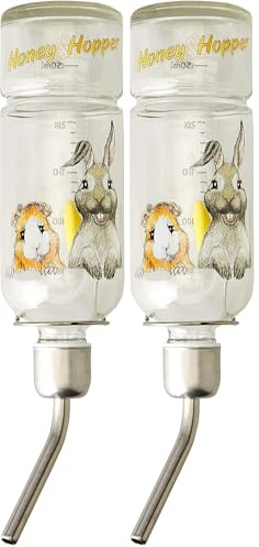 Trixie 60446 Honey & Hopper Kleintiertränke, Glas, 250 ml, mittel (Packung mit 2)