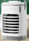 Air Cooler, Portable Air Conditioner, 4-in-1 Evaporative Cooler with 4 Wind Speeds and 2 Ice Crystal Box, 700ml Cold Air Fan with Spray, Colorful Night Light,4 Timed Modes Room Cooler for Home,Office