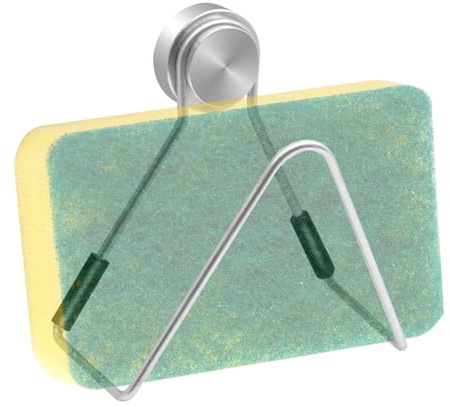 Befeixue Soporte para Esponjas de Cocina - Organizador para Estropajos de Fregadero con Imán - Rack Organizador de Secado Rápido en Acero Inoxidable para Viviendas de Alquiler Hogares Hoteles Paños de