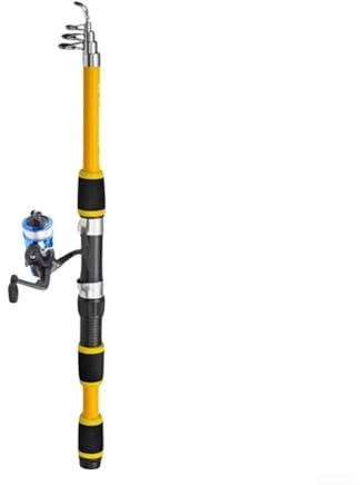 Canna da pesca telescopica per combo, kit completo con mulinello per lancio a canna da mare per principianti attrezzatura completa