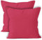 Encasa XO Baumwoll-Kissenbezüge, 2er-Set I 18x18 in (45x45 cm) - Pink I kein Einsatz I einfach Kissenbezüge I Maschinenwaschbar | Nur Innen benutzen