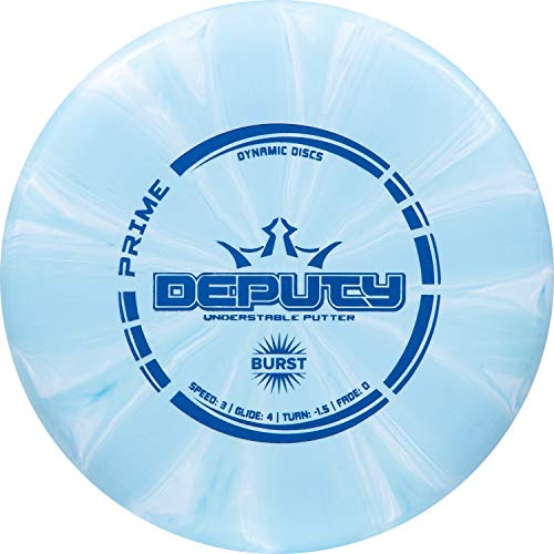 Dynamic Discs Prime Burst Deputy, Understable Disc Golf Putter, Blue, 170g