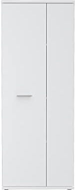 AVANTI TRENDSTORE-Feena-Armadio portascope da interno, armadio multiuso con divisori interni, colore bianco. Dimensione LAP 68,9x179,1x34,8 cm
