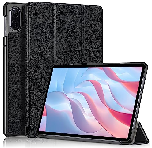 TOPCASE Magnetiskt smalt fodral kompatibelt med Honor Tab X9 11,5 tum surfplatta tredelat fodral med stativfunktion, svart