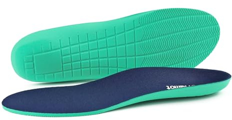 riemot Insoles for Women and Men, Arch Support Insoles Shock Absorption Inner Soles, Cushioning Trainer Insole for Sport Shoes, Sneakers, Work Boots, Navy, UK 7