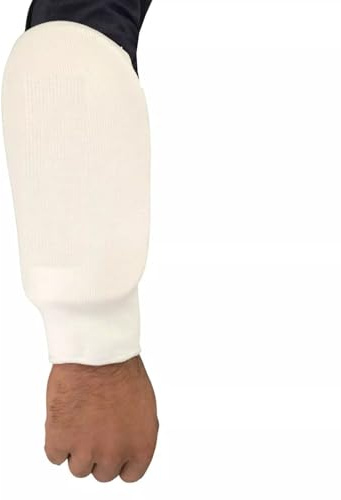 Maxx Single Elasticated Forearm Guard, Padded Protector, Brace Support Wear (White)