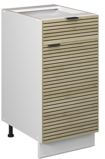 Vicco Küchenschränke Fame-Line, Schubladenschrank für die Küche, Eiche Paneel, 40 cm ohne Arbeitsplatte