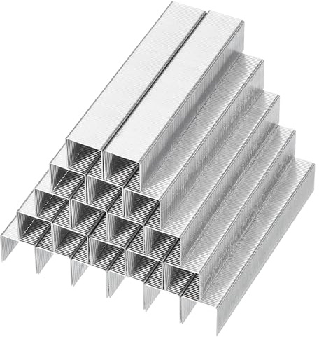 PATIKIL 23/13 Agrafes pour agrafeuse, 1000 pièces 1/2 Longueur de jambe standard Agrafes à pointe ciseau à plat sans bourrage pour fournitures de bureau à domicile, argent