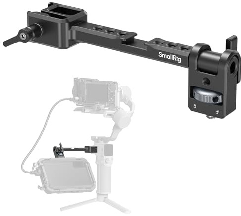 SMALLRIG Verstellbare Kamera-Monitorhalterung mit NATO-Schnellverschluss, Zubehörschuh-Montage und Verdrehschutz für DJI RS 2 / RSC 2 / RS 3 / RS 3 Pro/RS 3 Mini/RS 4 Mini – 5337