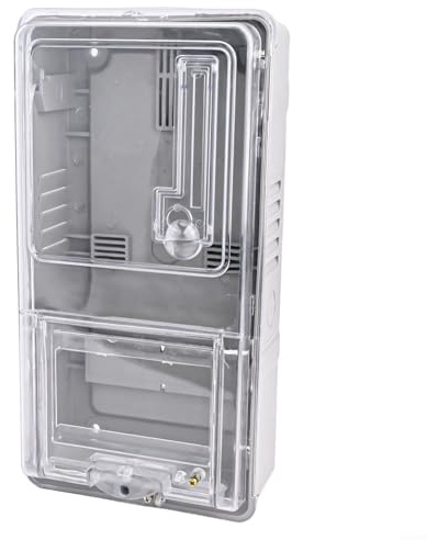 Caja de contador eléctrico para varios escenarios, 6 vías, monofásico, diseño transparente (A)